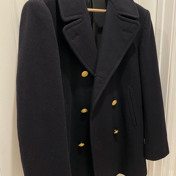 U.S NAVY Vietnam WAR ERA Officers Pea Coat  Blue/Size 40R in Rare Mint condition - Picture 3 of 8